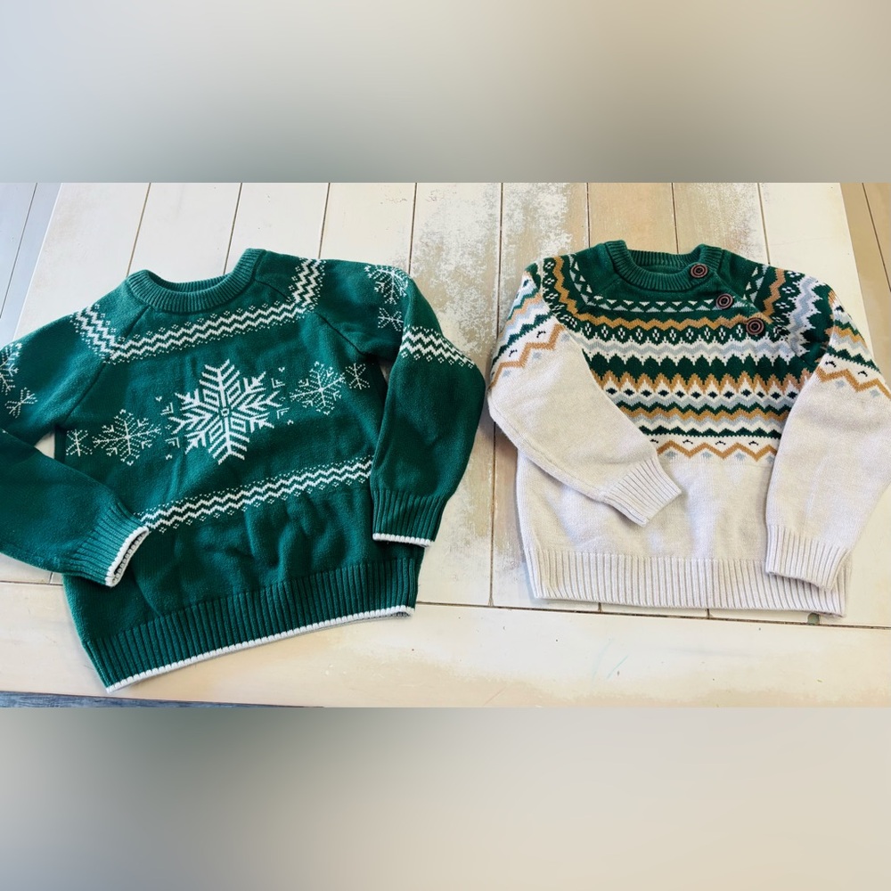 Gymboree boys holiday express sweaters